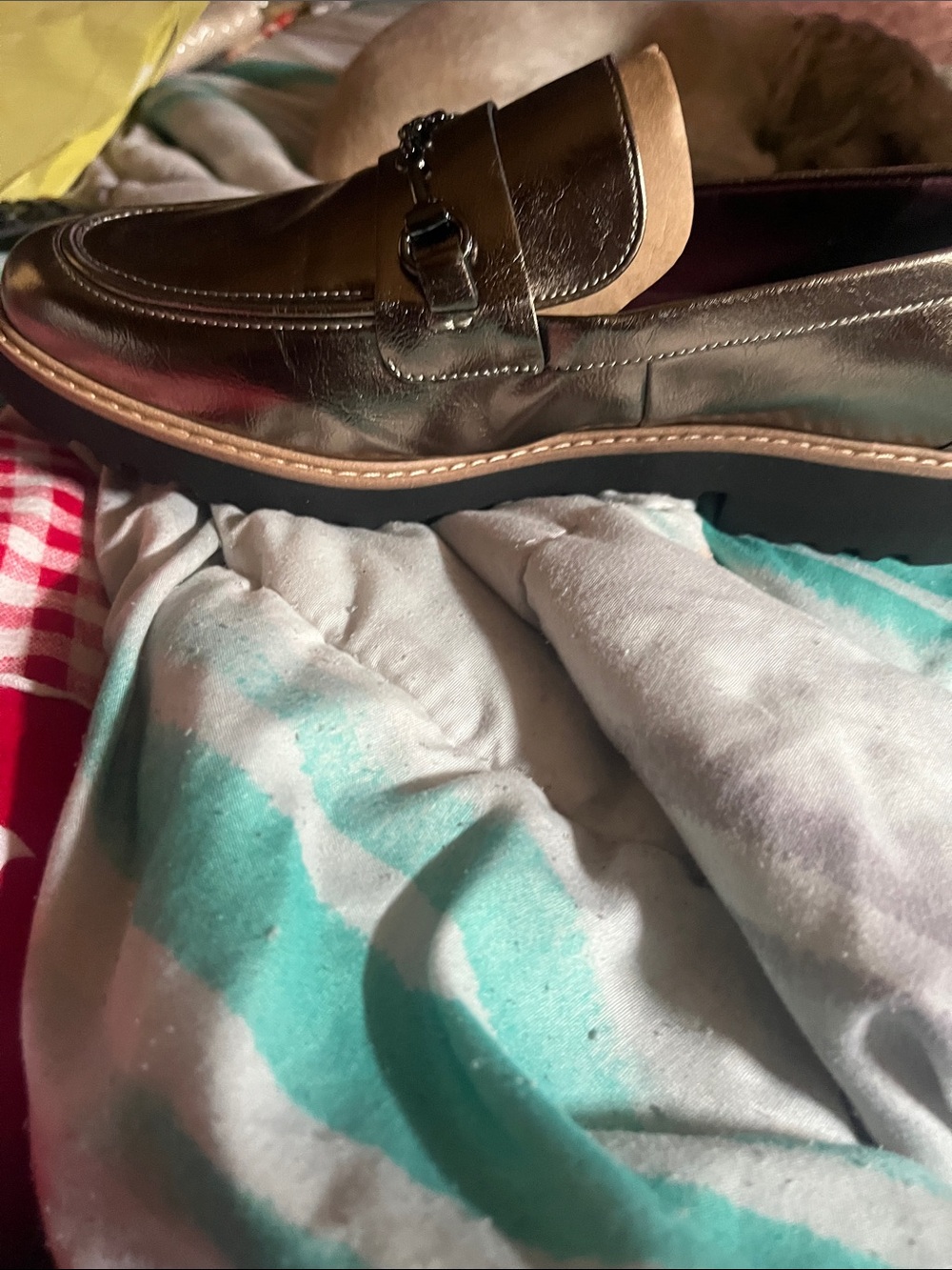Woman’s Franco sarto pewter color loafer 10 m